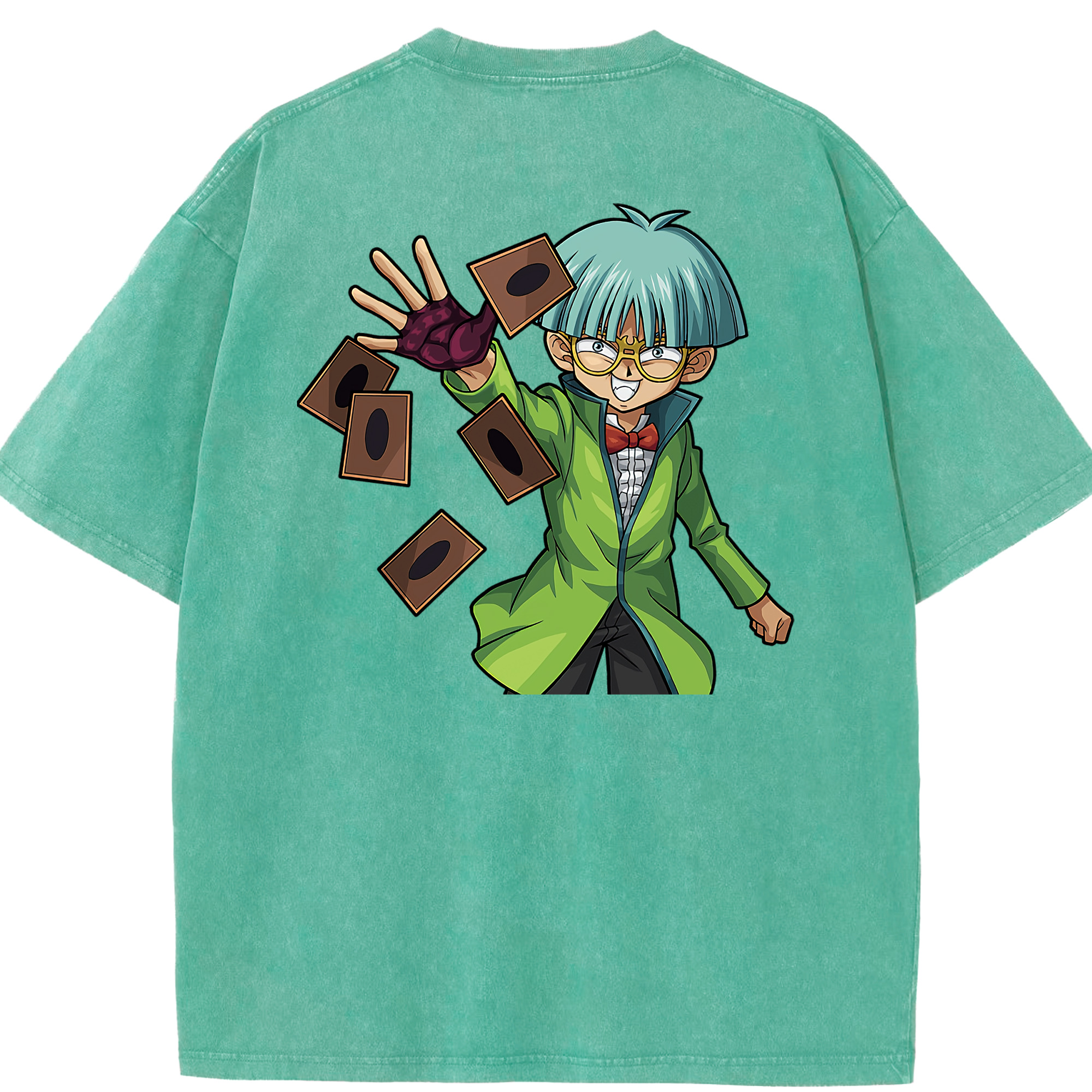 （画像用） 遊☆戯☆王 Yu-Gi-Oh! 綿100% ヴィンテージ風 半袖Tシャツ（背面プリント）